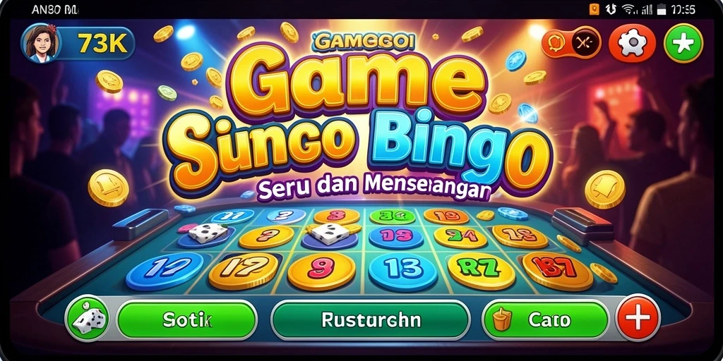 Screenshot 73K menampilkan gameplay Bingo yang seru dan interaktif.