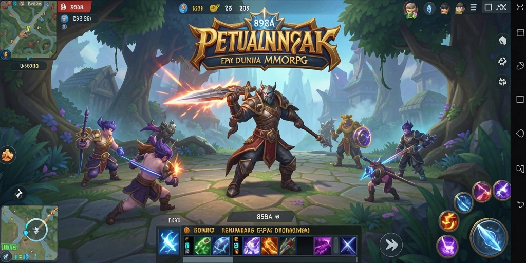 Tampilan gameplay dalam petualangan RPG yang mendebarkan.