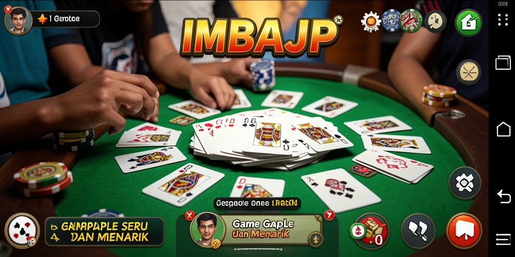 Tampilan gameplay seru Gaple di IMBAJP.