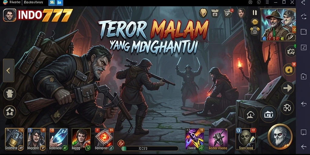 Tampilan menegangkan dari gameplay INDO777 saat menghadapi monster horor.
