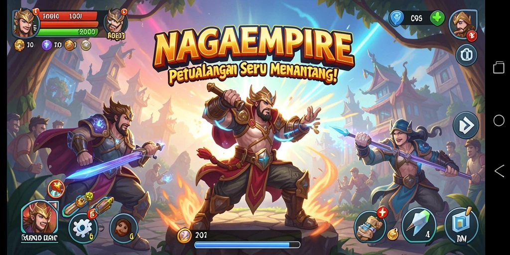 Screenshot gameplay NAGAEMPIRE menampilkan aksi seru dalam permainan Arcade.