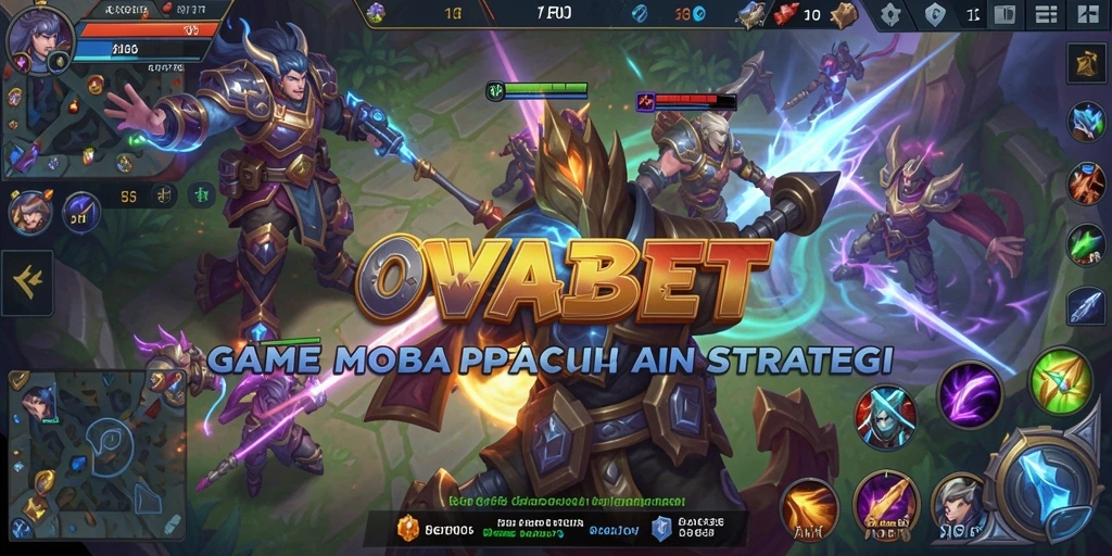 Screenshot gameplay <strong>OVABET</strong> yang menampilkan aksi pertarungan MOBA seru.