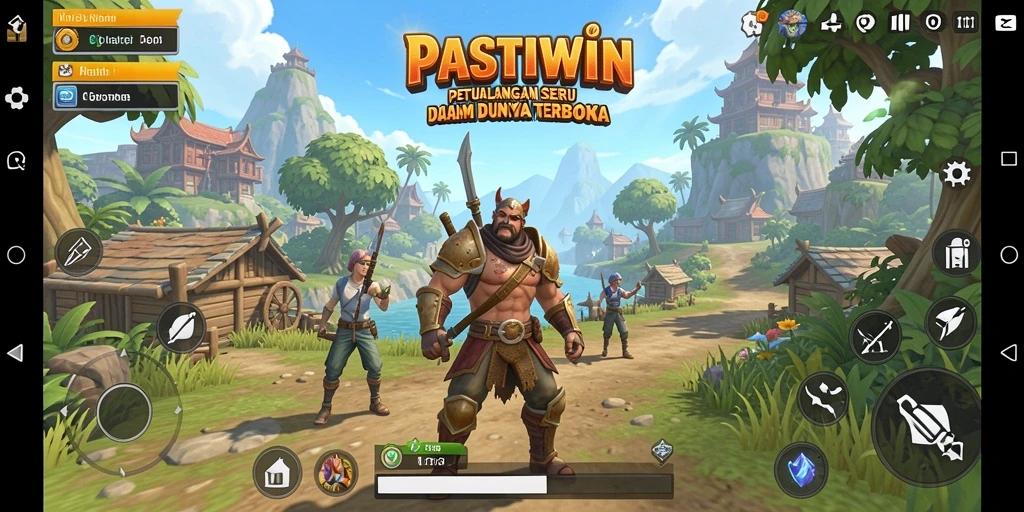 Tampilan gameplay PASTIWIN dengan dunia terbuka yang menakjubkan.