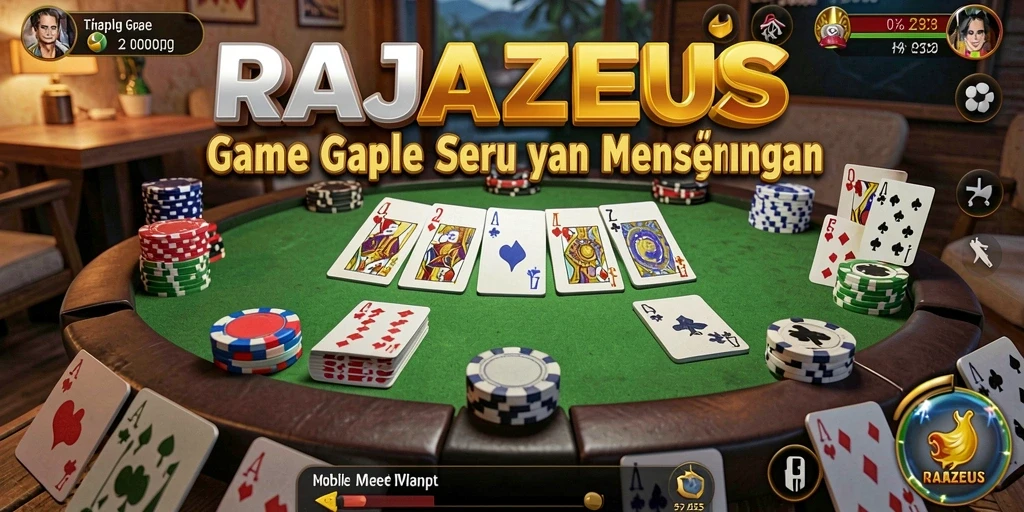 Gameplay menarik dalam game Gaple RAJAZEUS yang seru.
