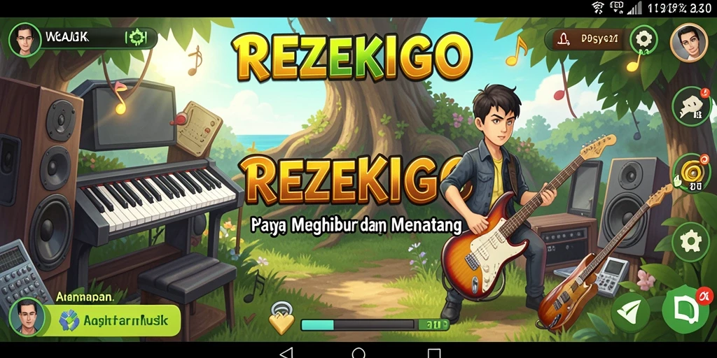 Tampilan utama gameplay REZEKIGO yang menarik dan dinamis.