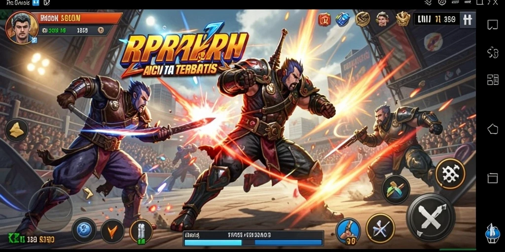 Tampilan gameplay RPRPRP yang menegangkan dan penuh aksi.