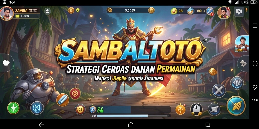 Tangkapan layar utama menunjukkan gameplay strategis SAMBALTOTO.
