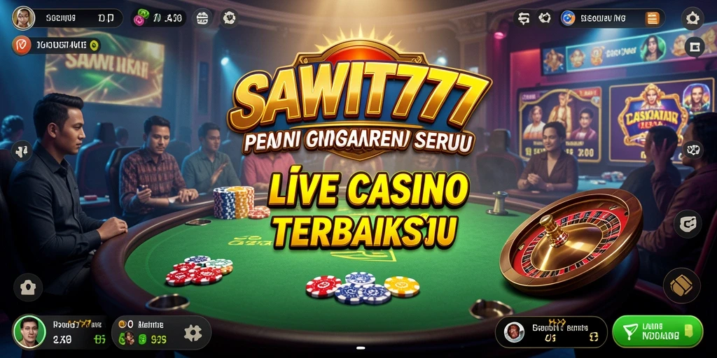 Screenshot gameplay SAWIT777 menampilkan dealer langsung dalam aksi.