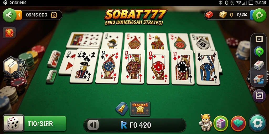 Screenshot gameplay SOBAT777 yang menampilkan tantangan bermain Domino.