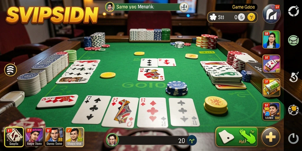 Screenshot gameplay SVIPSIDN yang menunjukkan keseruan bermain Gaple.