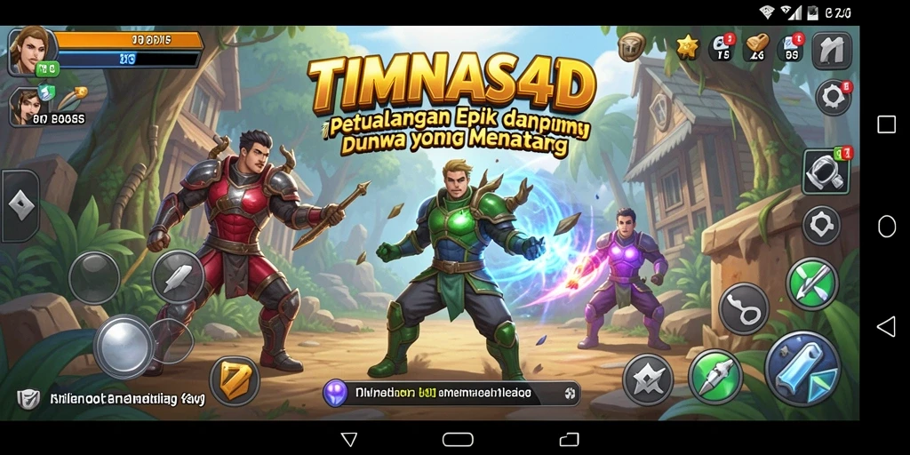 Tampilan dinamis dari gameplay petualangan TIMNAS4D yang menarik.