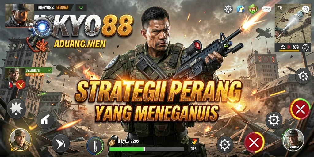 Screenshot menunjukkan pertempuran epik dalam gameplay TOKYO88.