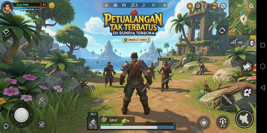 Tangkapan layar ZK3 menampilkan aksi eksplorasi yang mendebarkan dalam dunia terbuka.